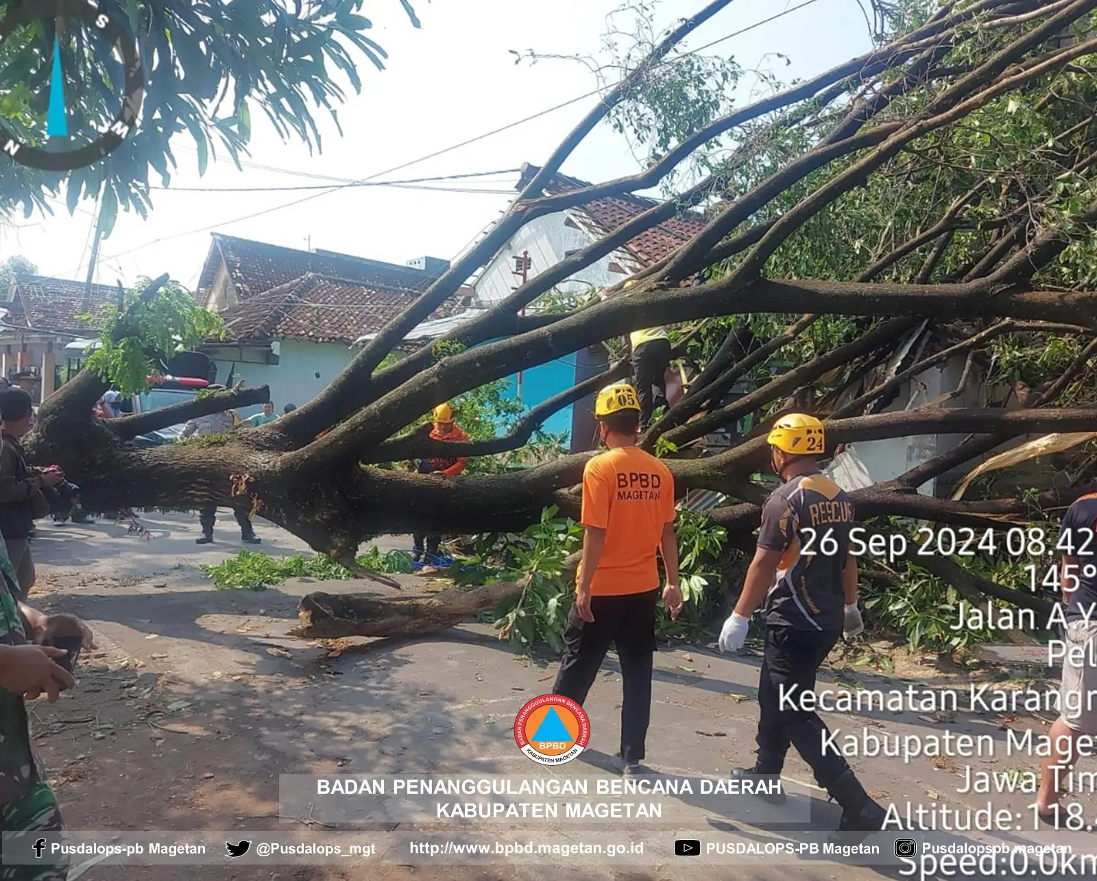 Hujan Deras dan Angin Kencang Melanda Magetan, Sebanyak 86 Rumah Rusak